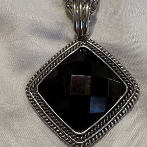 Premier Designs Black and Silver Geometric Necklace